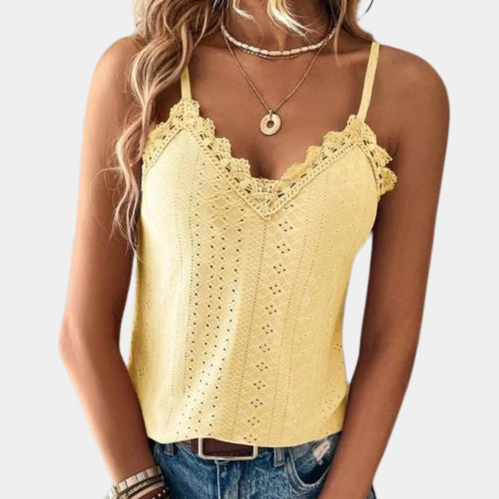 Maribel® | Top d'été elegant à col and V for women