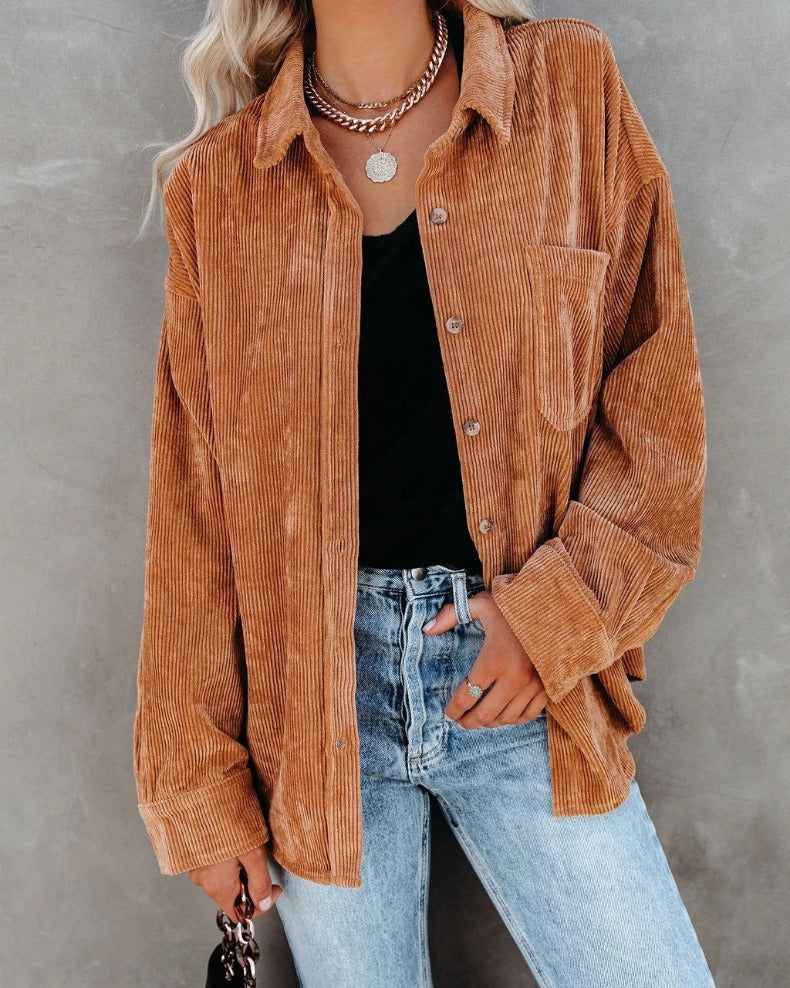 Fabiana® | Women's shirt with vintage collar and button placket