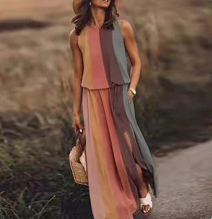 Jed | Women's maxi dress with graphic prints for summer