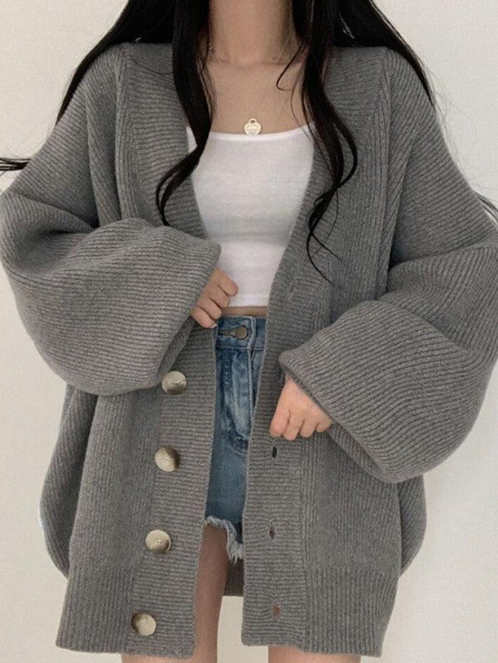 Doris | Women's Oversized Button-Down Winter Cardigan