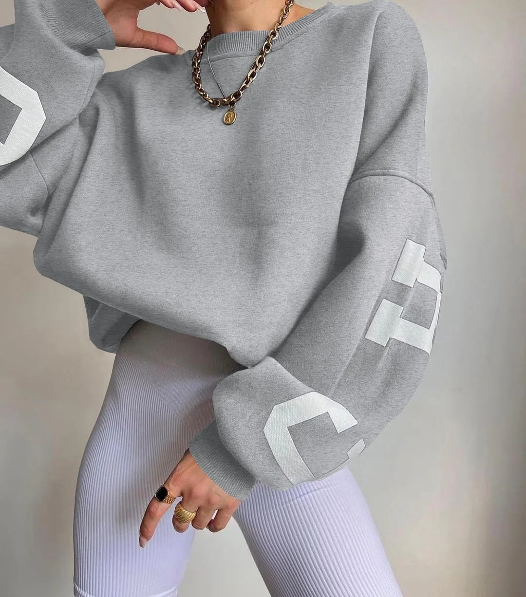 Aurora | Casual letter print sweatshirt