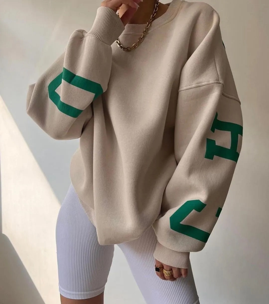 Aurora | Casual letter print sweatshirt