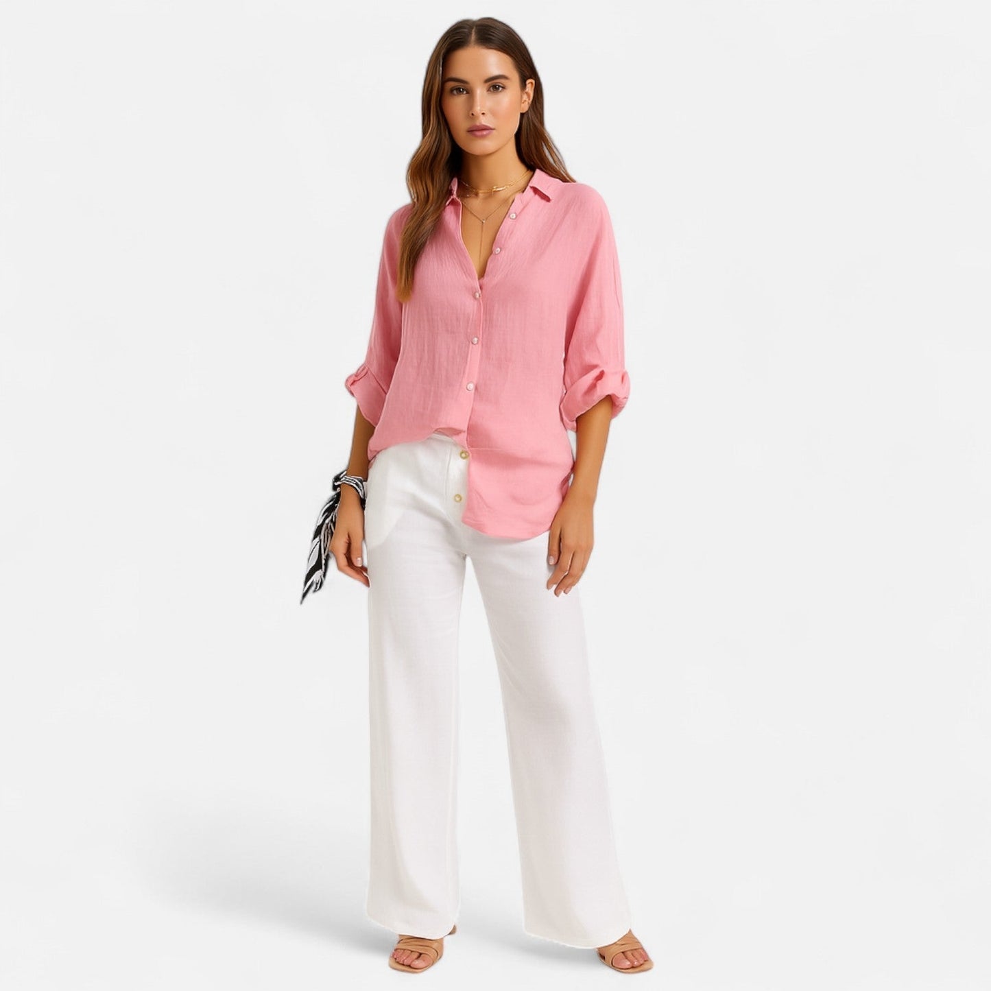 Malena® | Chemise d'été en lin pour femme Grace without effort, elegance respirante