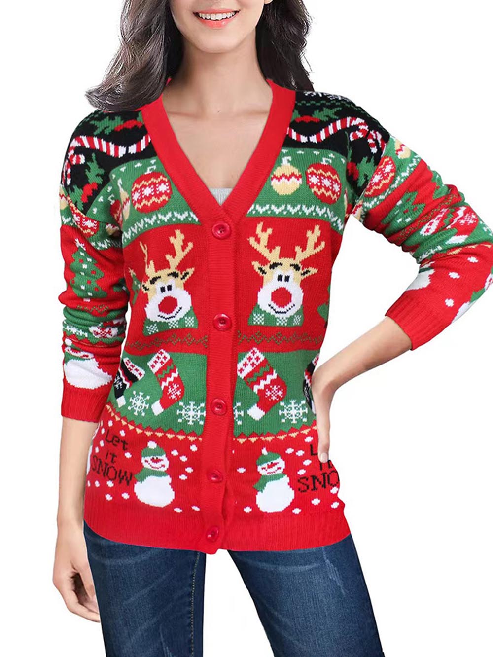 Diana | Christmas long sleeve cardigan