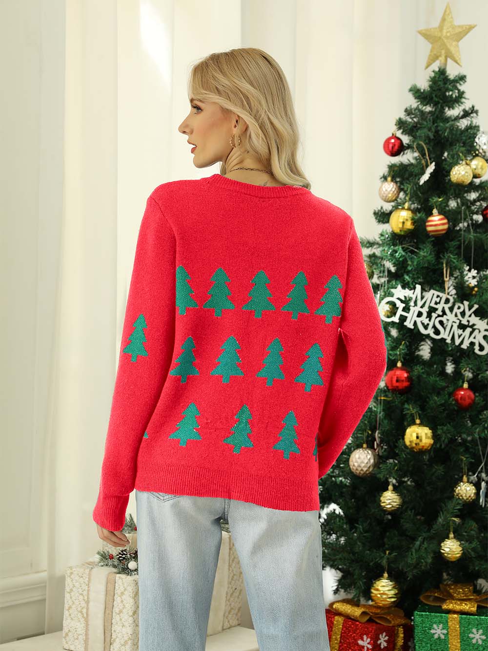 Esther | Christmas tree sweater for women.