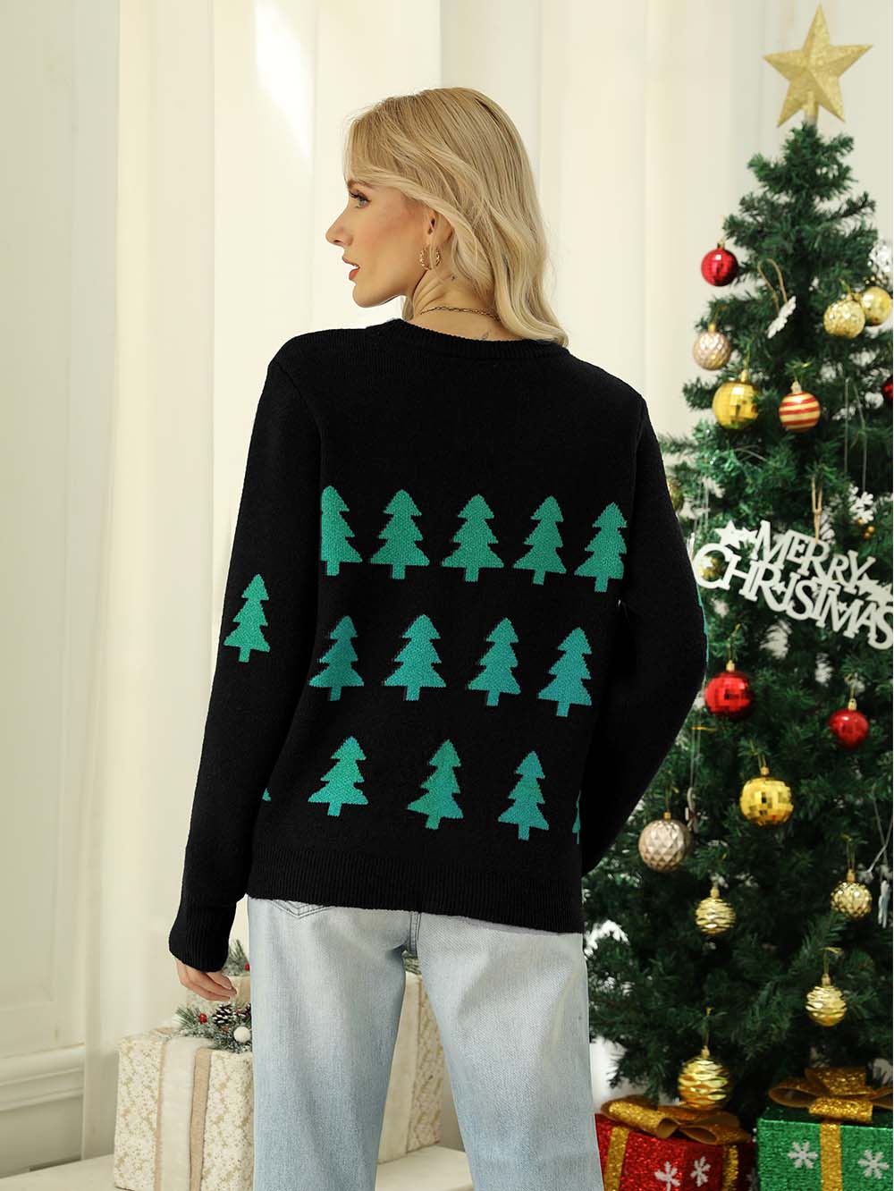 Esther | Christmas tree sweater for women.