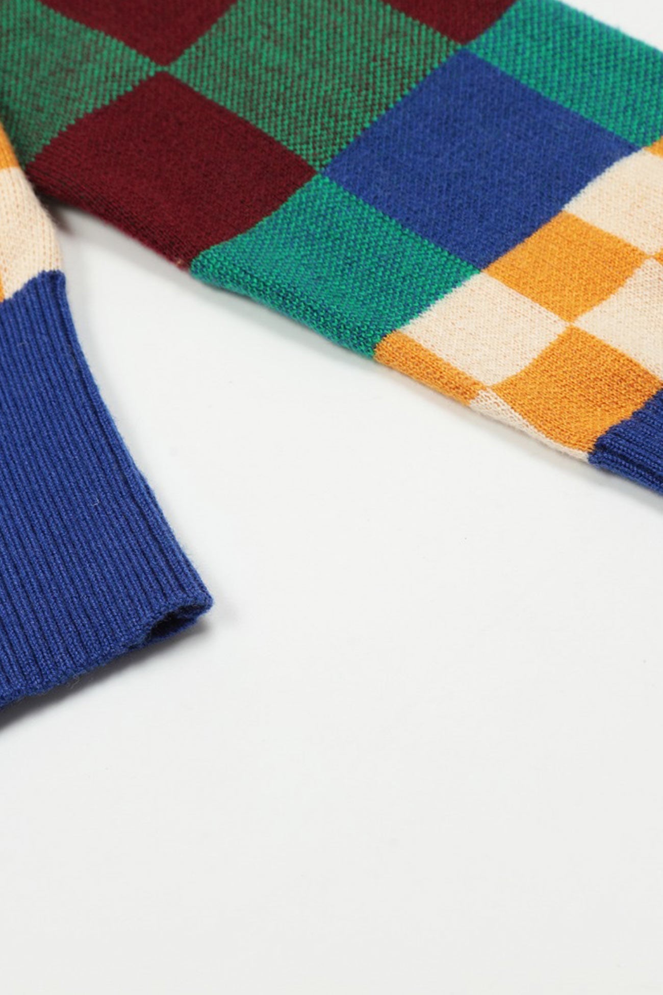 Anita | Contrast checked knit cardigan
