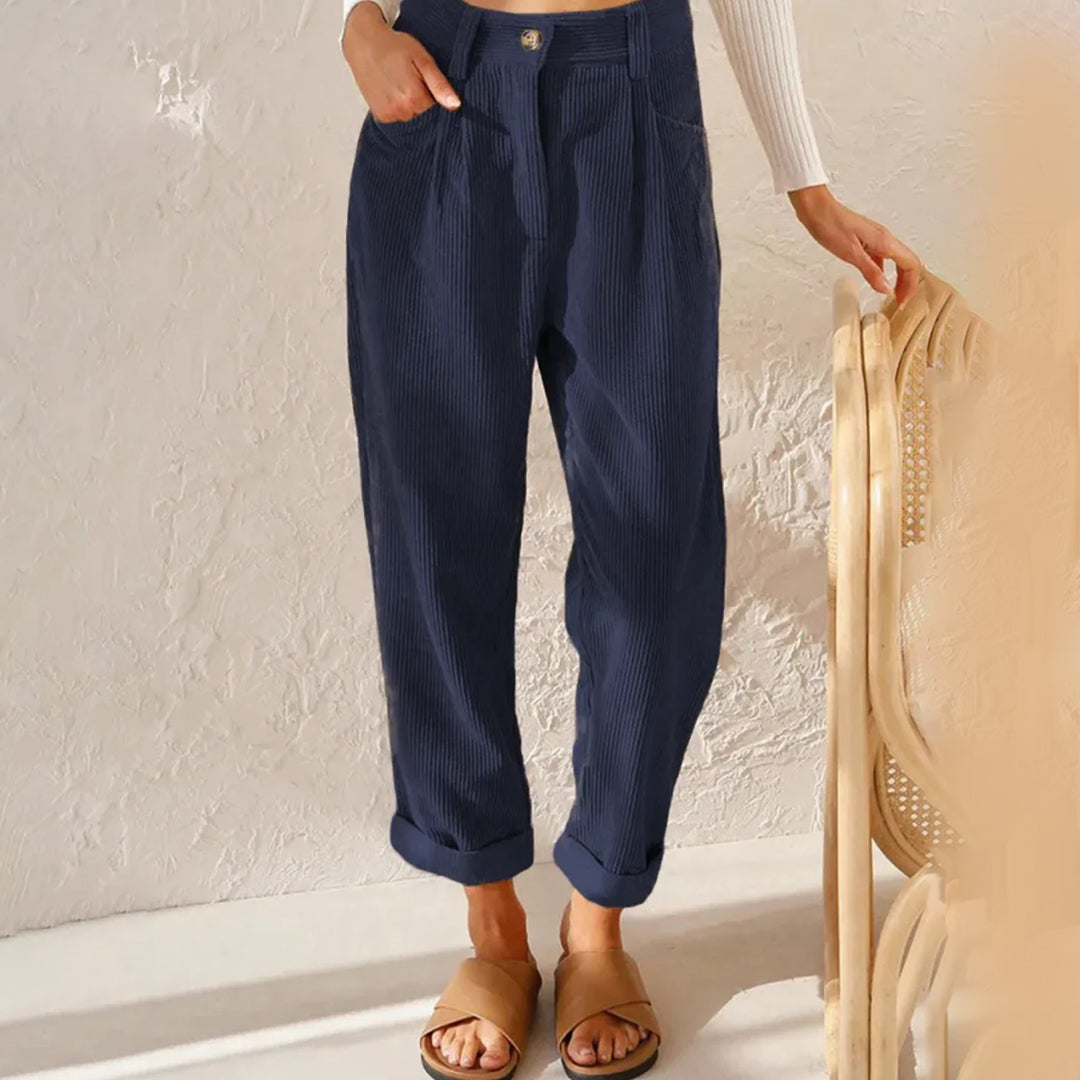Teresa® | Elegant High-Waisted Corduroy Pants