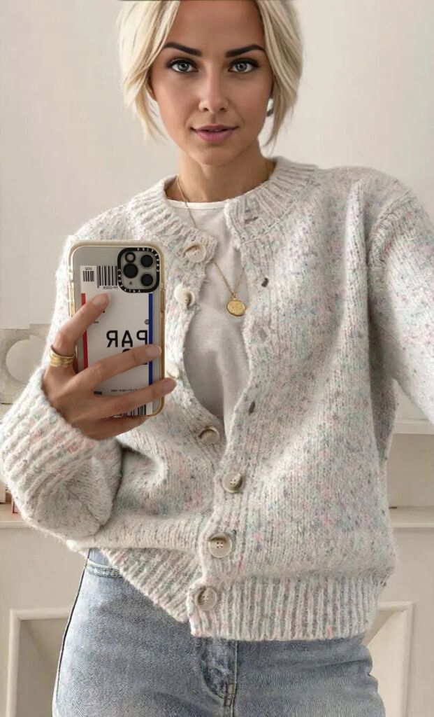Catalina® | Cardigan à Manches Longues Ivory