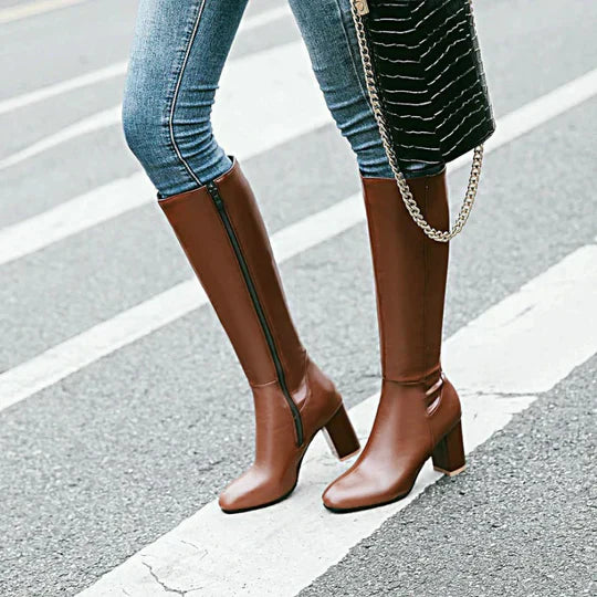 Claire | Women’s Knee-High Heeled Boots