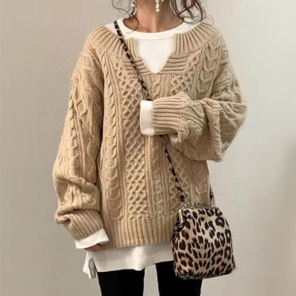 Aleida | Warm semi-open jersey