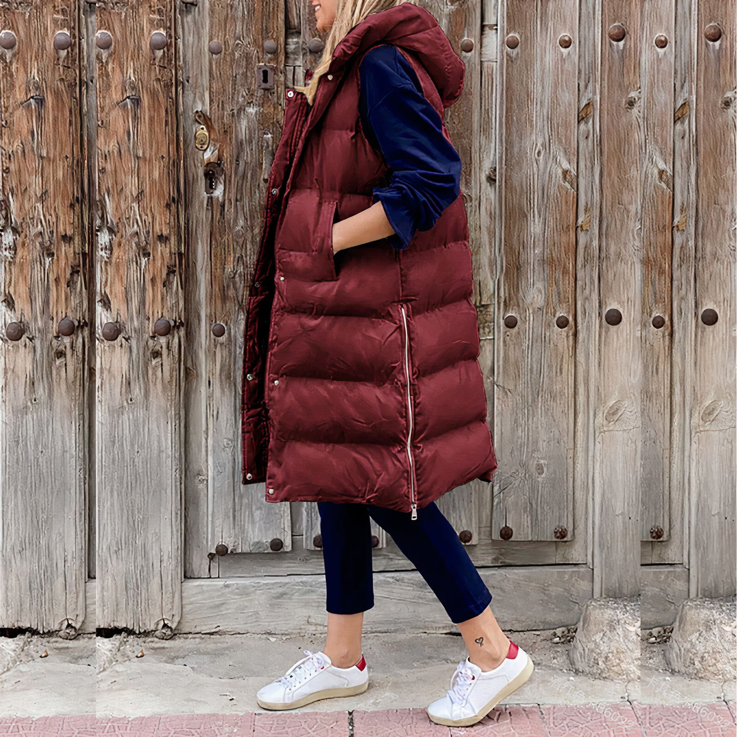 Simone | Long vest with hood
