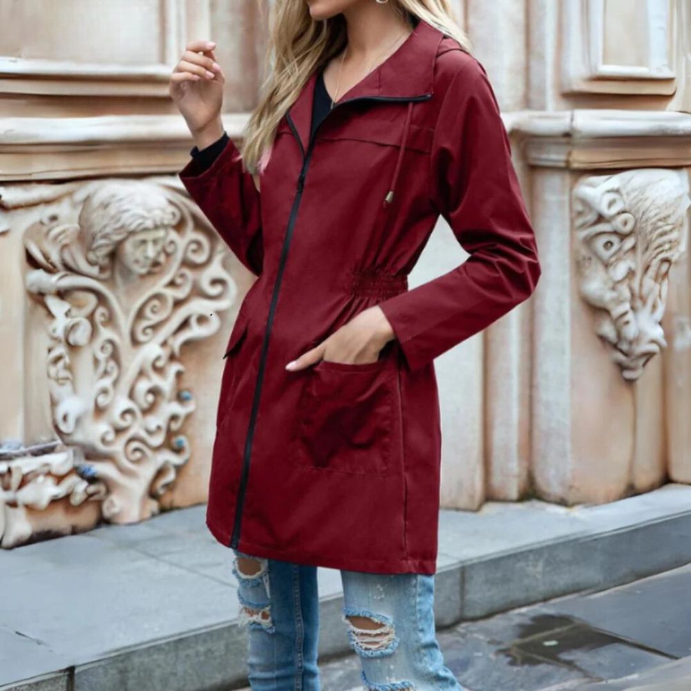 Agneta | Elegant windbreaker trench coat for women
