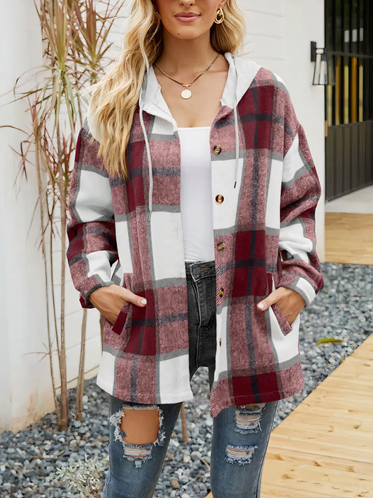 Carlota | Checked jacket with hood