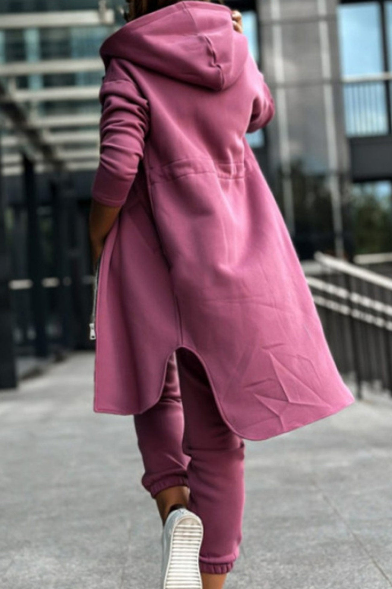 Alida | Mid-length hoodie pants set with elastic waist