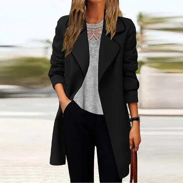 Dunja | Elegant long women's coat