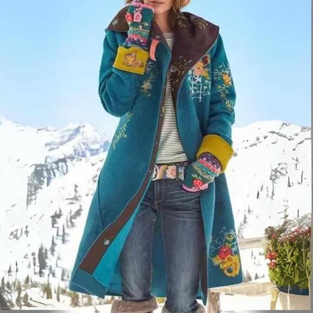 Bonifacia | Mid-length winter jacket with print