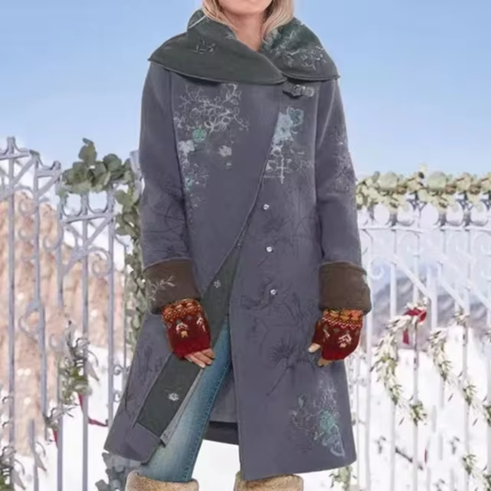 Bonifacia | Mid-length winter jacket with print