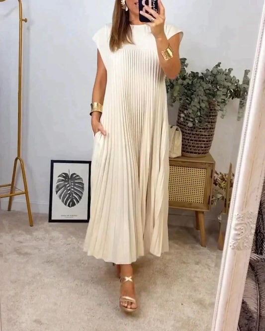 Aldina® | Sleeveless Dress With Pleats