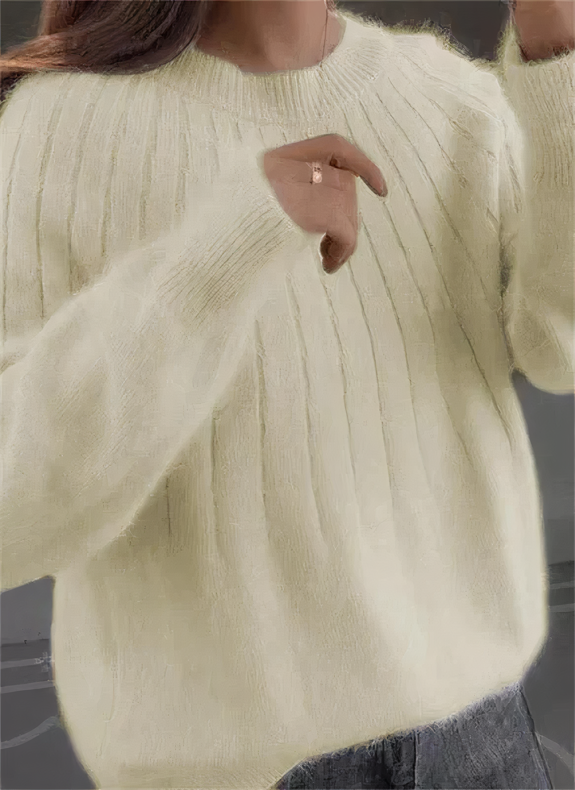Eleanor | Fluffy knitted sweater