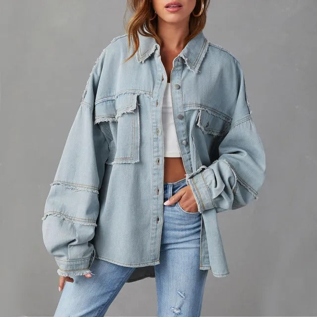 Emmy | Wide cotton denim jacket