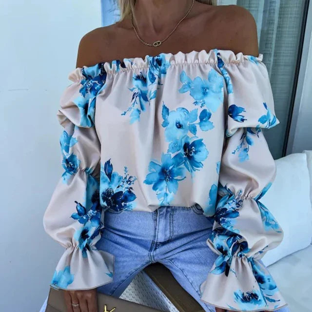 Fabiola® | Off Shoulder Top With Abstract Pattern