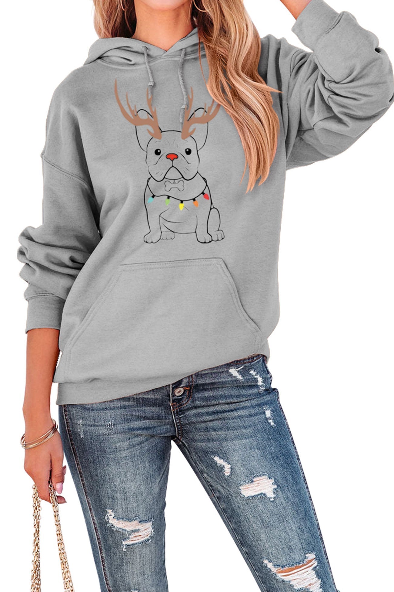 Lidia | French Bulldog Christmas Graphic Hoodie