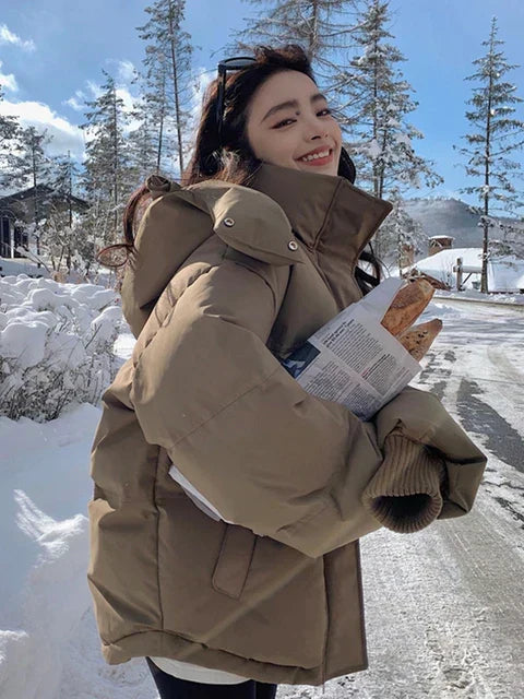 Enid | Warmly padded winter parka jacket with hood