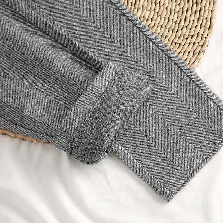 Denna | Men's Herringbone Pleated Pants