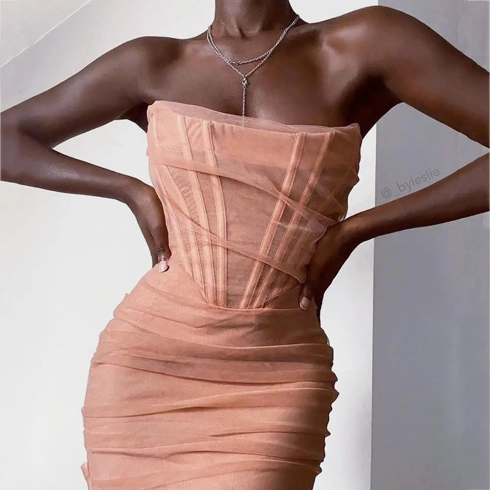 Tatiana® | Figure-Hugging Evening Dress With Corset Detail And Strapless Design