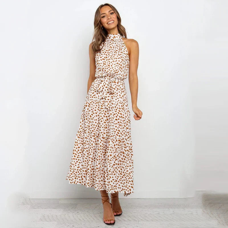Soledad® | Lavish Dotted Halterneck Dress