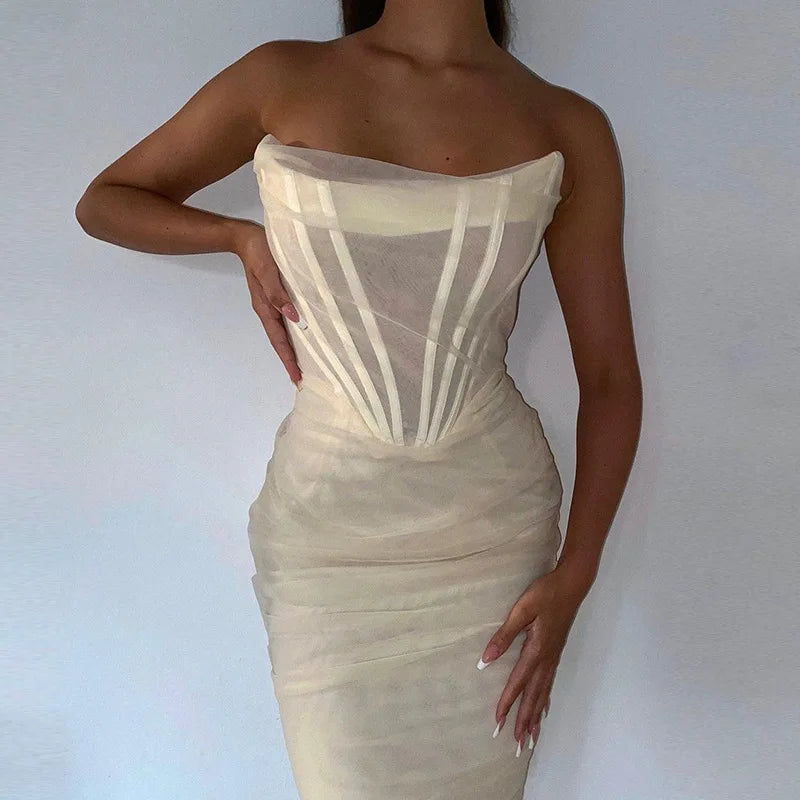 Tatiana® | Figure-Hugging Evening Dress With Corset Detail And Strapless Design