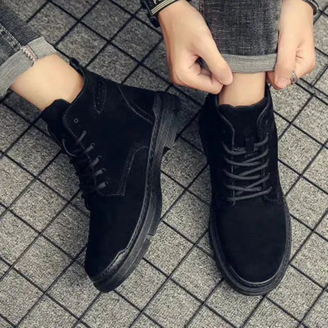 Adrian | Classic Suede Leather Lace Up Boots For Men