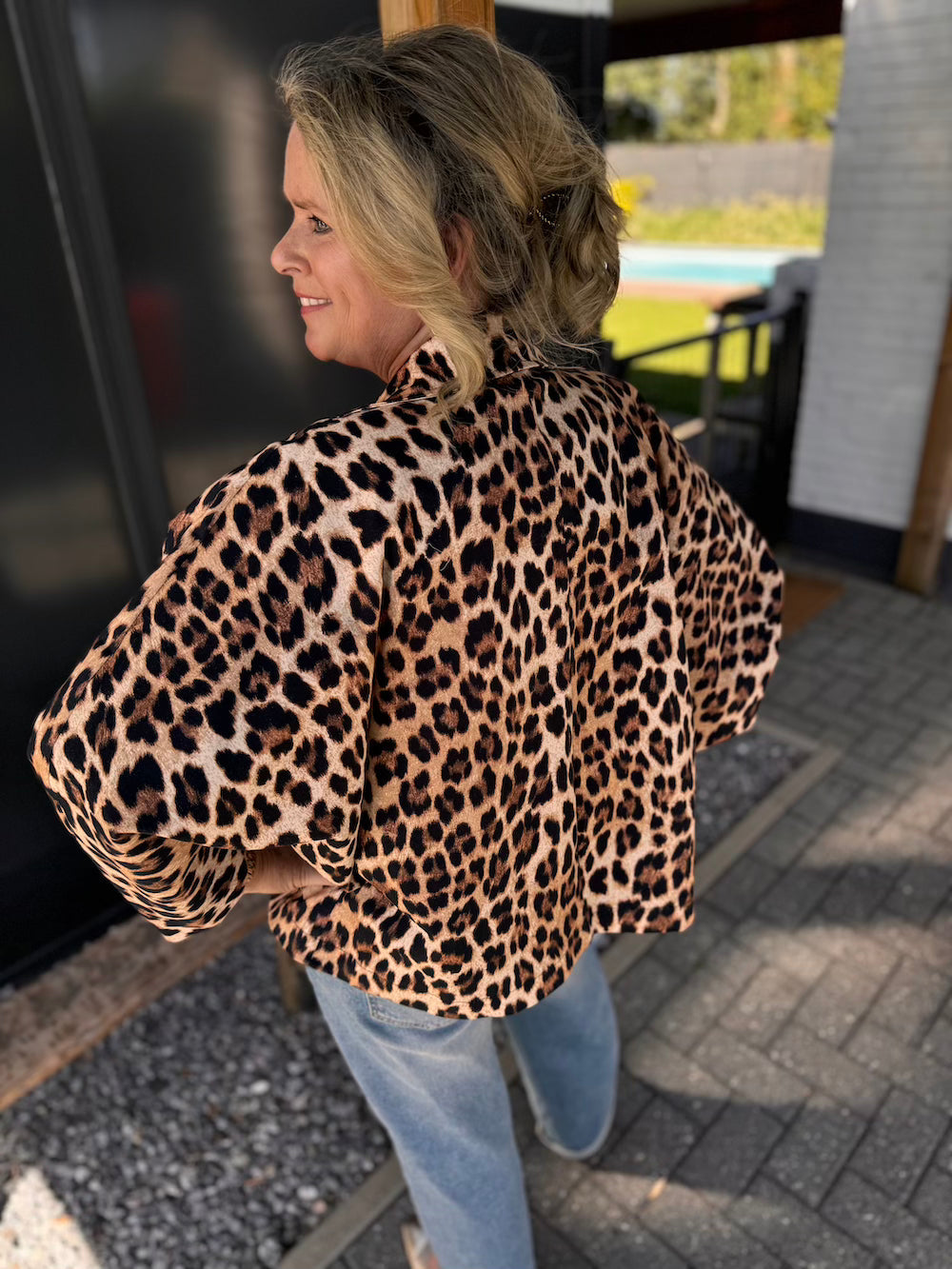 Griselda | Leopard jacket super oversized camel