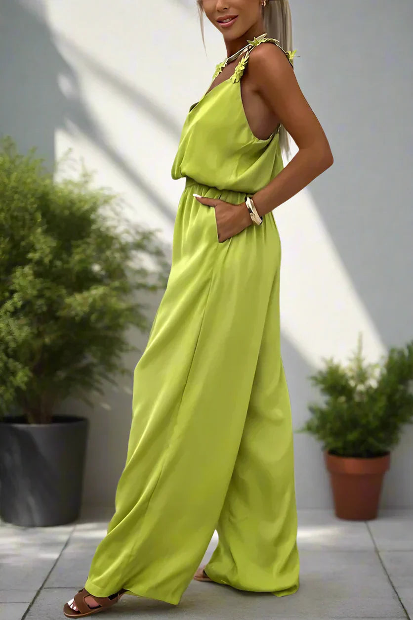 Paola® | Summer Vintage Sleeveless Wide Leg Women Jumpsuit