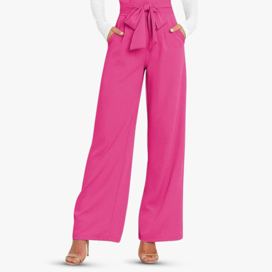 Andrea® | Wide women's trousers with tie belt