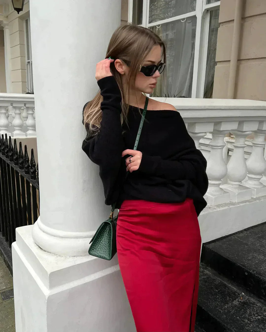 Eefje | Asymmetrically draped jersey