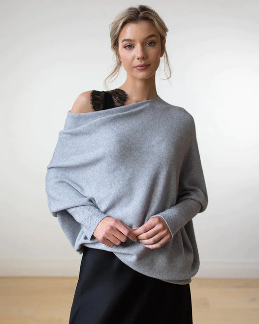 Eefje | Asymmetrically draped jersey