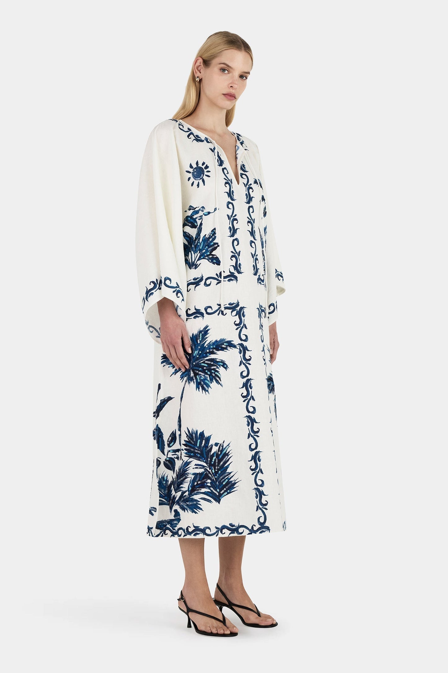 Liliana® | Blue Hawaiian Maxi Dress