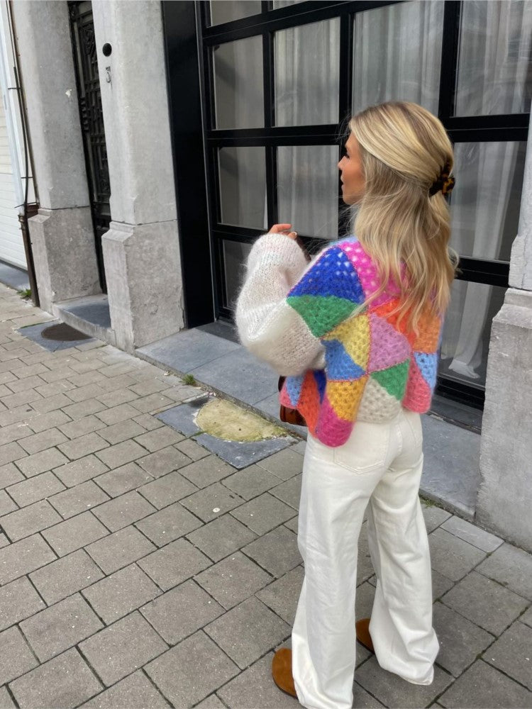 Katherine | Colorful patchwork cardigan