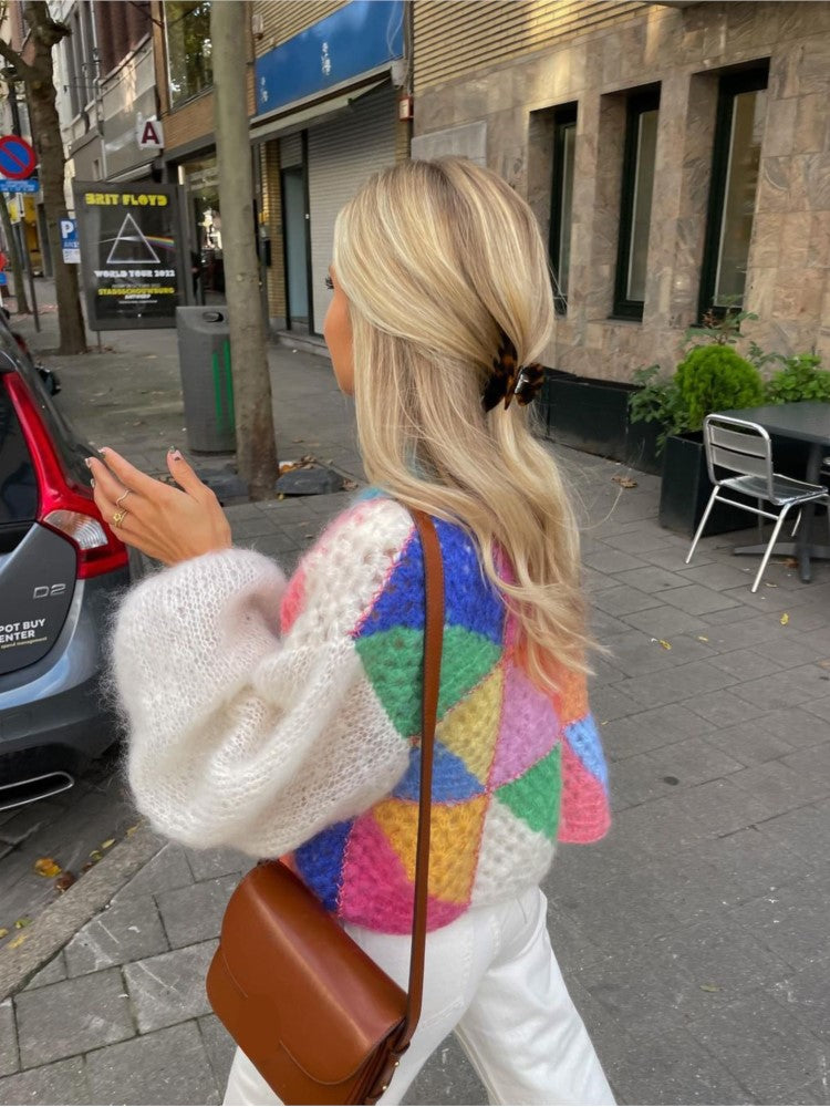 Katherine | Colorful patchwork cardigan
