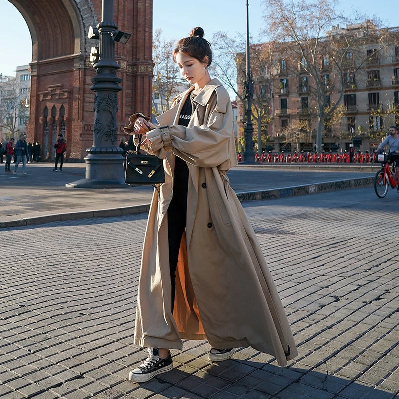 Daisy | Women’s Chic Long Loose-Fit Trench Coat