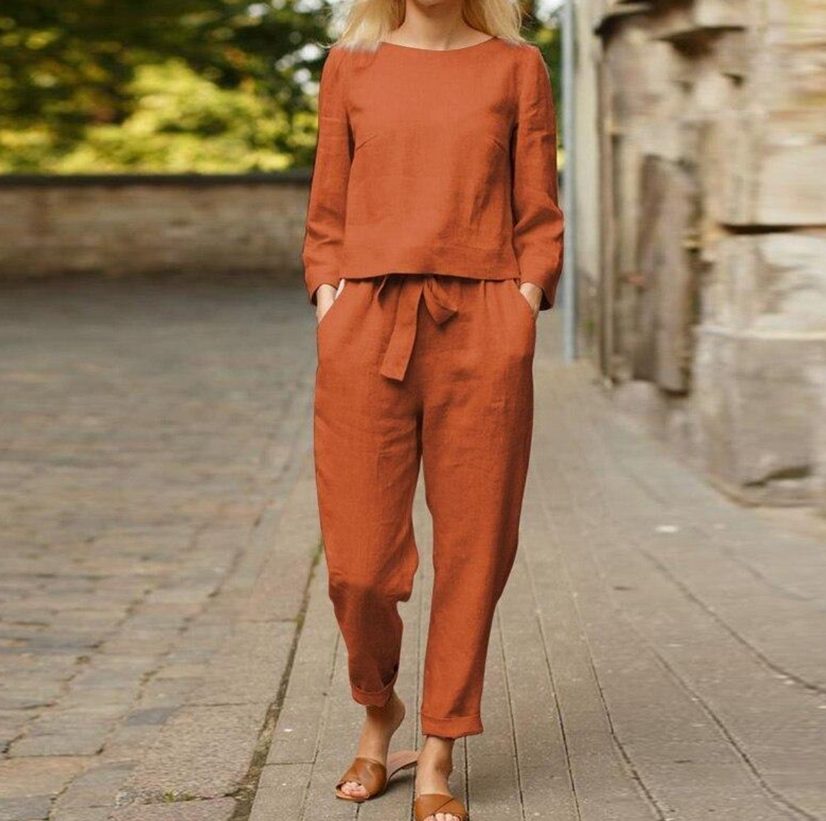 Rebecca® | Casual Long-Sleeved Top And Pants Set