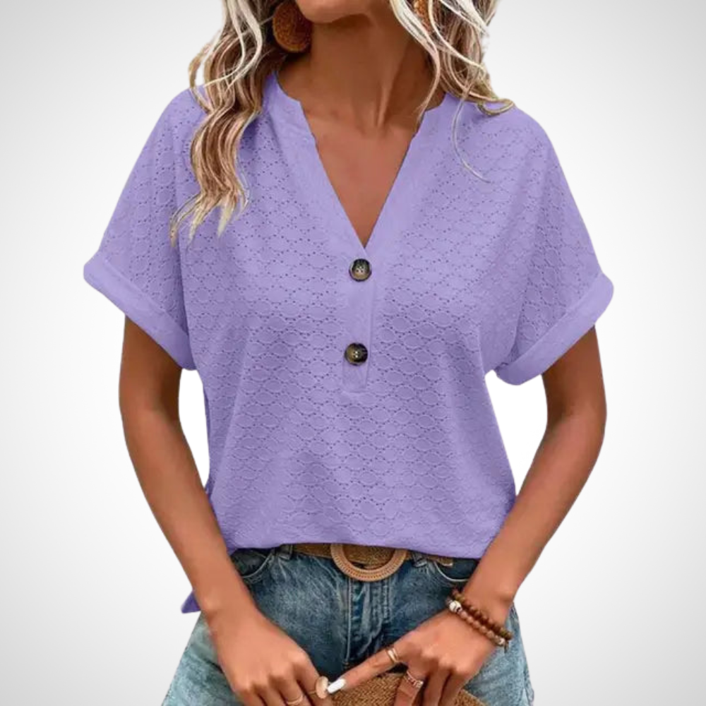 Olga® | Jennifer Lässig blouse with décolleté and V