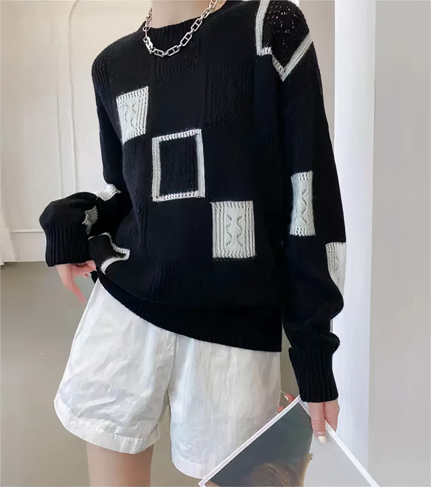 Fleur | Geometric jersey patchwork