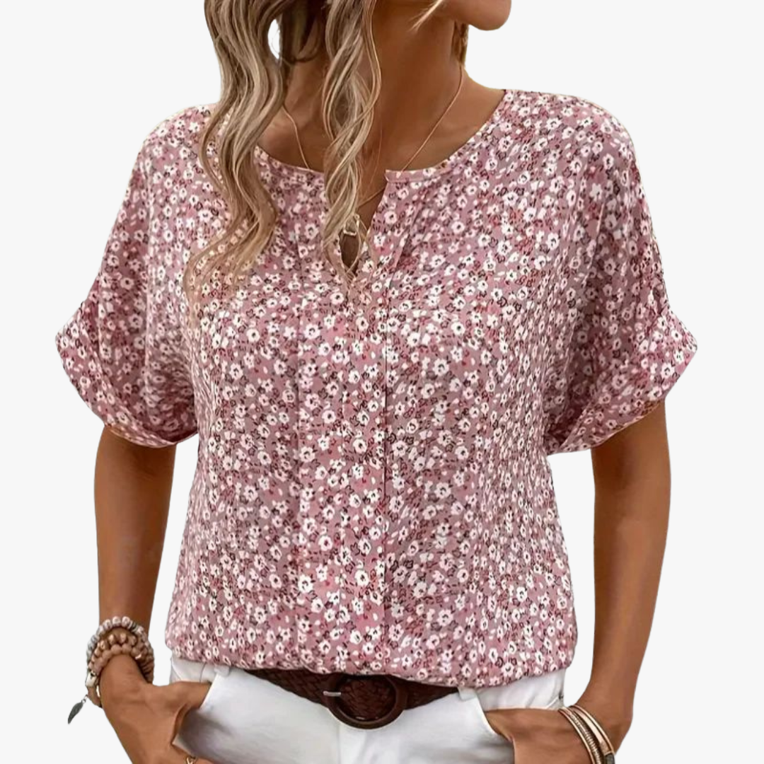 Zaida® | Vintage floral pattern women's blouse