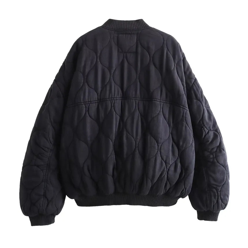 Brenda | Cotton jacket with a crew neck