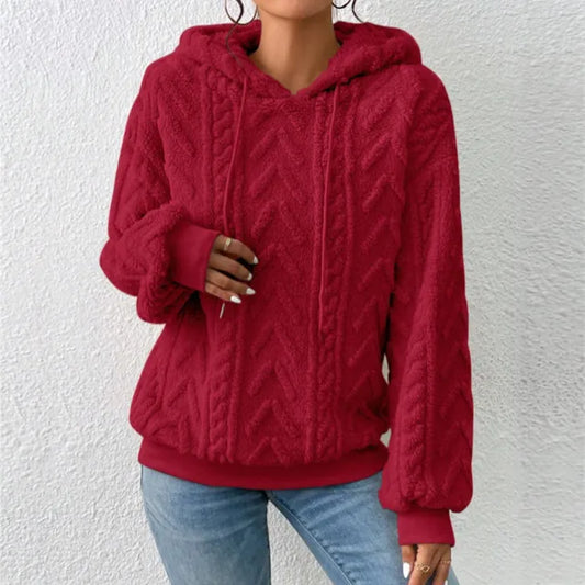 Cecilia | Loose-fitting fleece sweater with hood