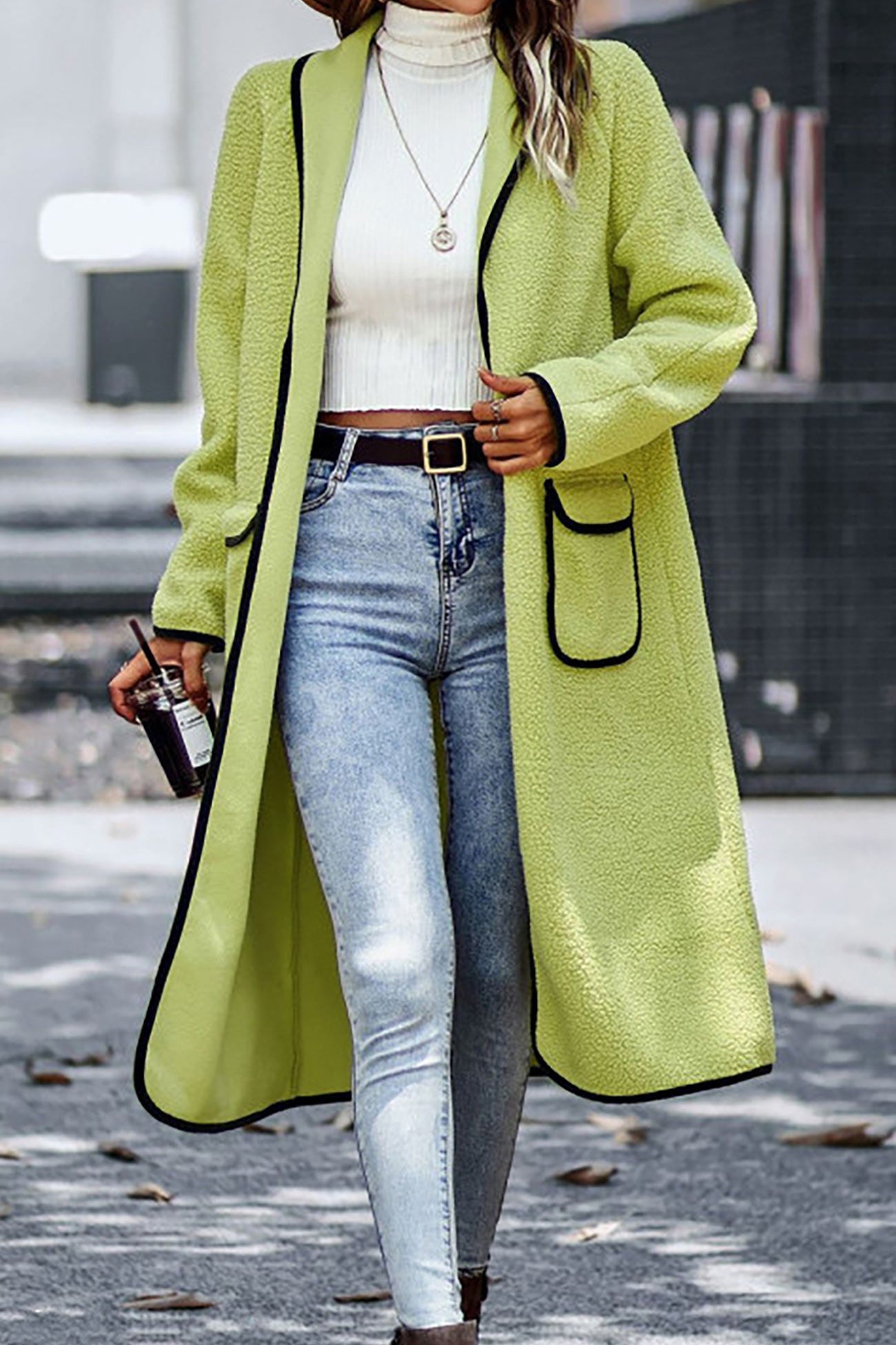 Annelie | Plush cardigan with lapel pockets