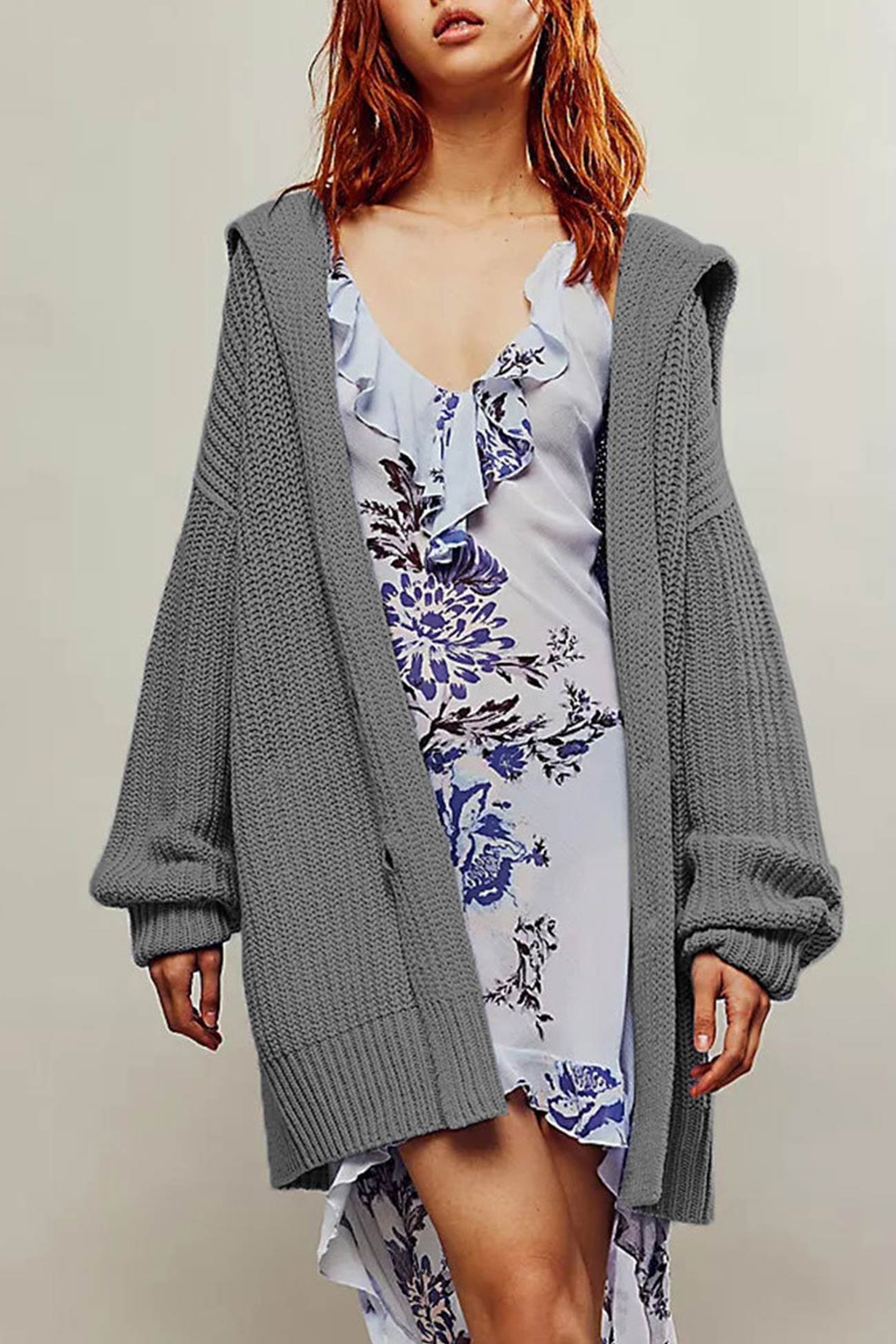 Annelies | Mid-length cardigan with lapels and a single buckle